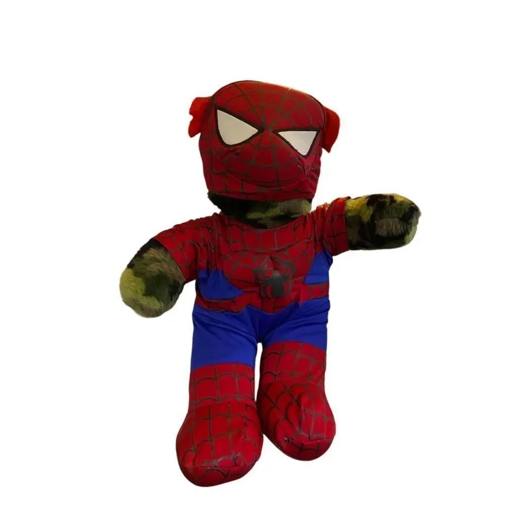 Build a bear, Spider-Man camo teddy bear, marvel comic 16 inches